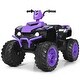 preview thumbnail 28 of 80, Costway 12V Kids 4-Wheeler ATV Quad Ride On Car w/ LED Lights Music - 42''x25.5''x29''(LxWxH) Purple & Black