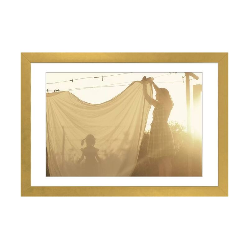 iCanvas "Autumn Shadow Clothesline" by Mandy Lynne PFA - Gold - 16x24x1