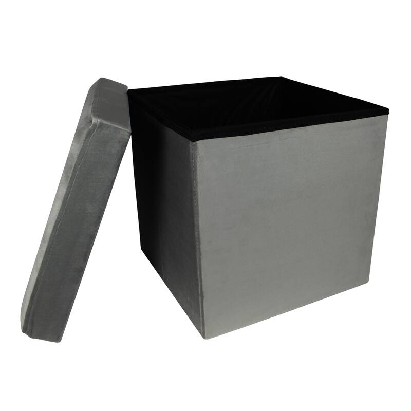 Modern Foldable Fabric Cube Storage Stool Ottoman