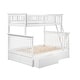 preview thumbnail 4 of 7, AFI Columbia Twin over Full Size Bunk Bed with Bed Drawers and Charging Station in White