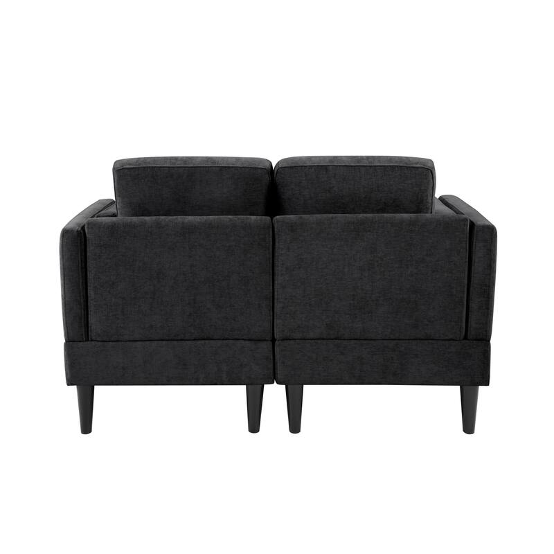 Christopher Knight Home - Alora Modern Upholstered Chaise Lounge Sofa Bed with Dual-Layer Armrests and Flexible Layout Design