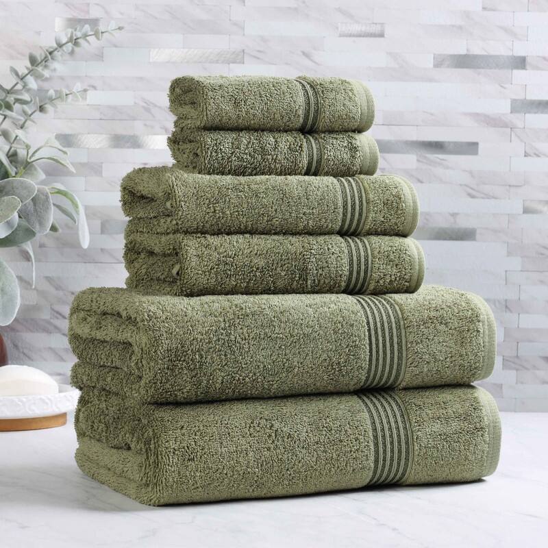 Superior Heritage Egyptian Cotton Absorbent 6-Piece Towel Set