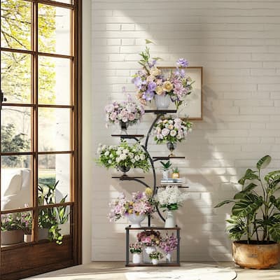 5 Tier Plant Stand Indoor Multiple Corner Flower Stand for Living Room