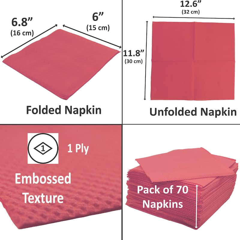 Renova Colored Dinner Disposable Paper Napkins Folded 1-Ply