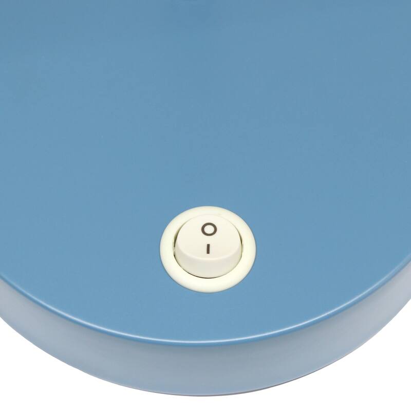 Curved Arm Desk Lamp with Glass Shade - 15.75" - Blue