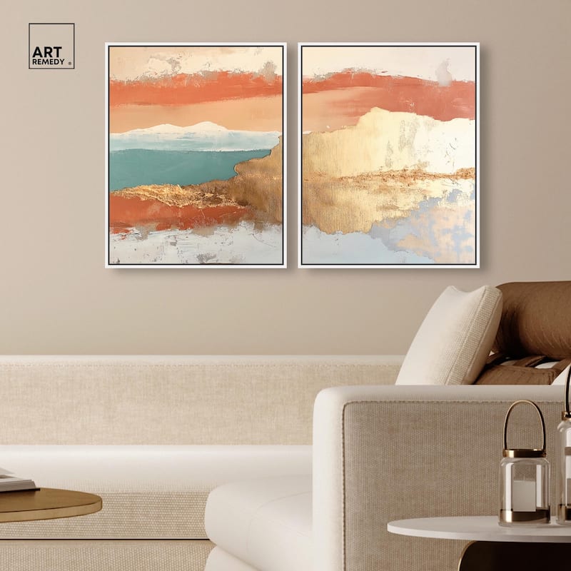 Earthy Glow I Canvas Set of 2 by Art Remedy