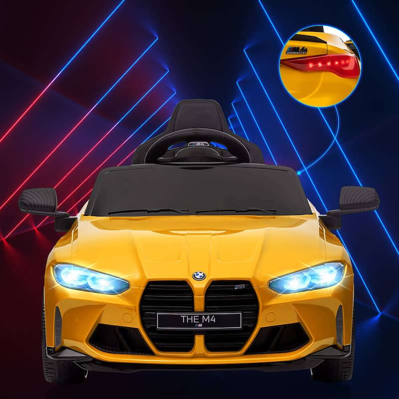 12V Ride On Car for Kids，Licensed BMW M4 Battery Powered Vehicle Car