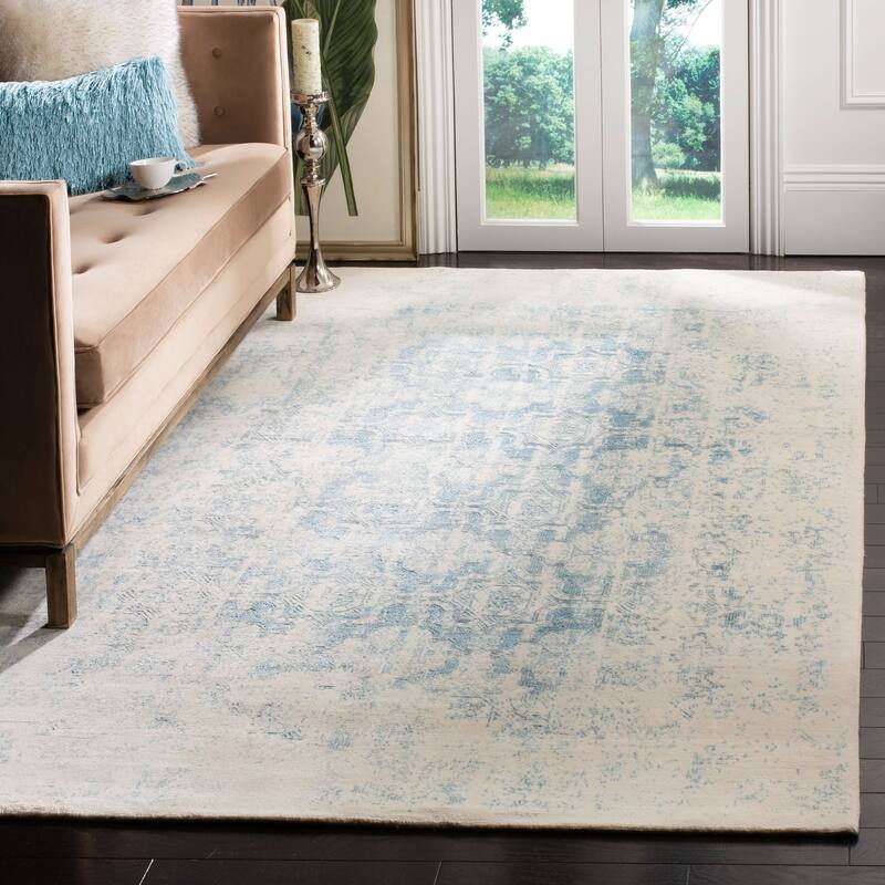 SAFAVIEH Couture Hand-knotted Centennial Fioretta Modern Abstract Silk Rug