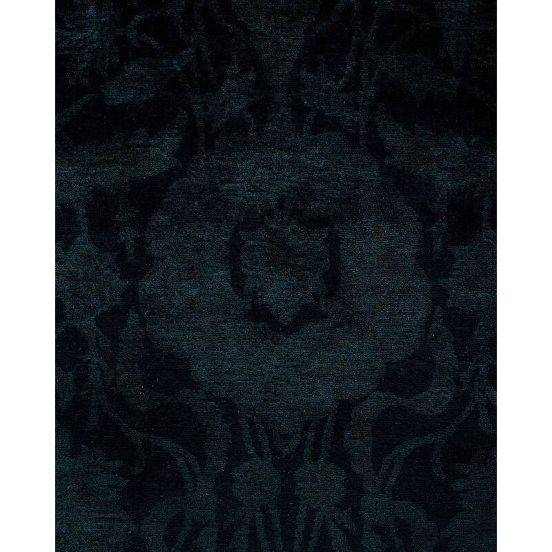 Fine Vibrance One-of-a-Kind Hand-Knotted Area Rug - Black, 6' 0" x 9' 2" - 6' 0" x 9' 2"