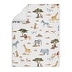 preview thumbnail 3 of 4, Jungle Animals 4pc Nursery Crib Bedding Set Hunter Green Yellow Grey Black and White Safari Animal Elephant Giraffe Lion Monkey