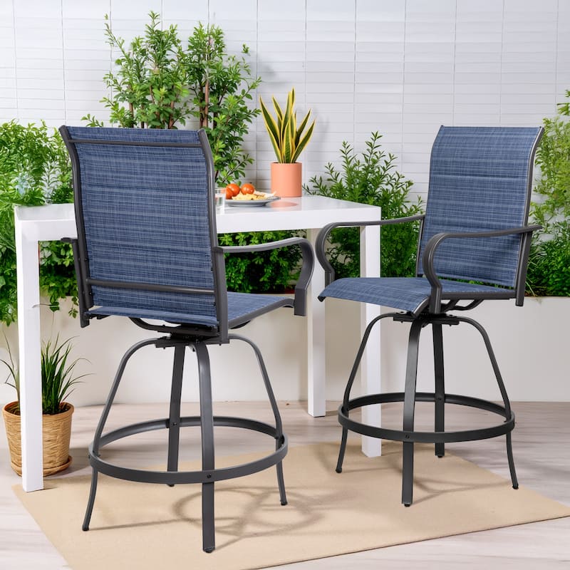 Futzca Patio Swivel Bar Bistro Set or Swivel Bar Stools