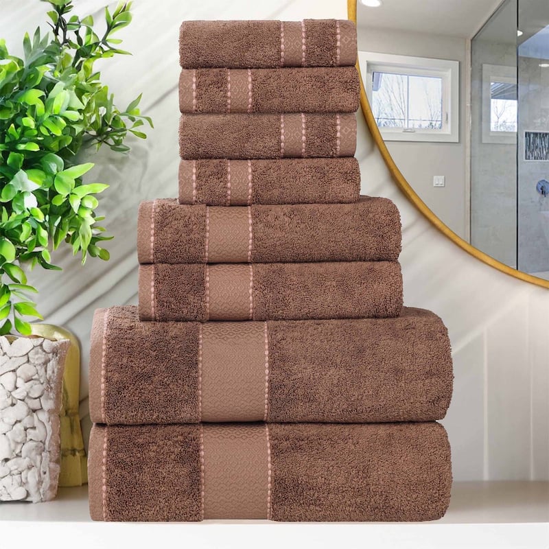 Superior Niles Cotton Ultra-Plush Absorbent 8 Piece Towel Set