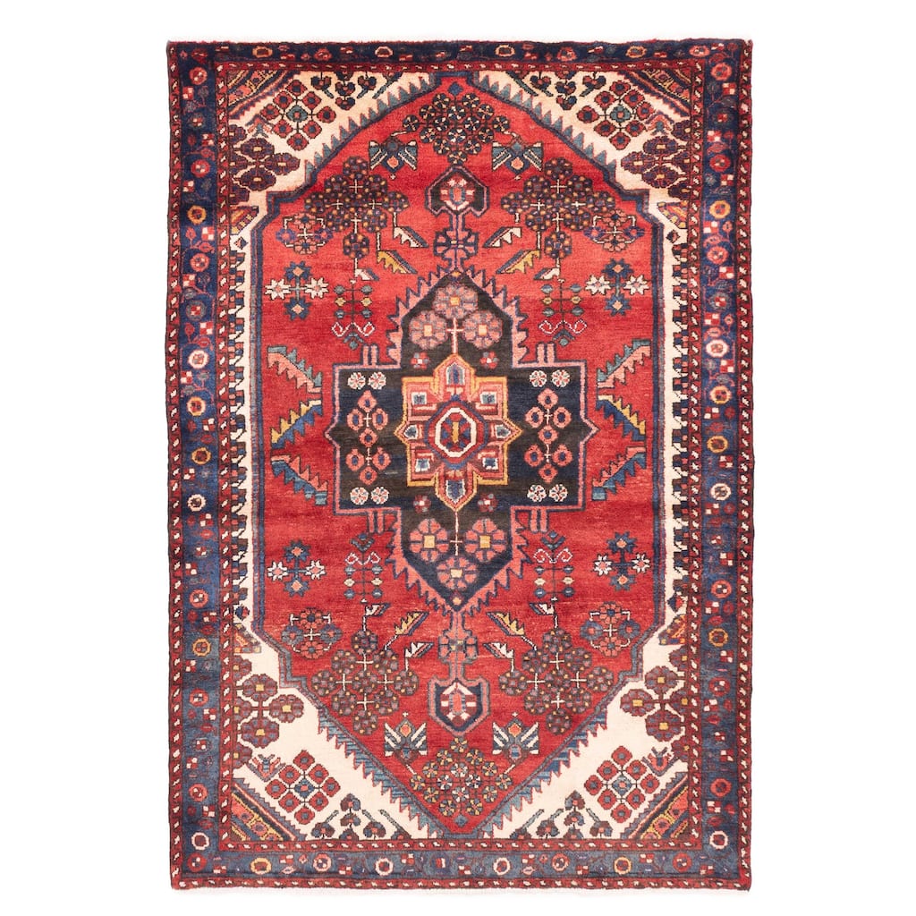 ECARPETGALLERY Hand-knotted Anadol Vintage Red Wool Rug - 4'7 x 6'7