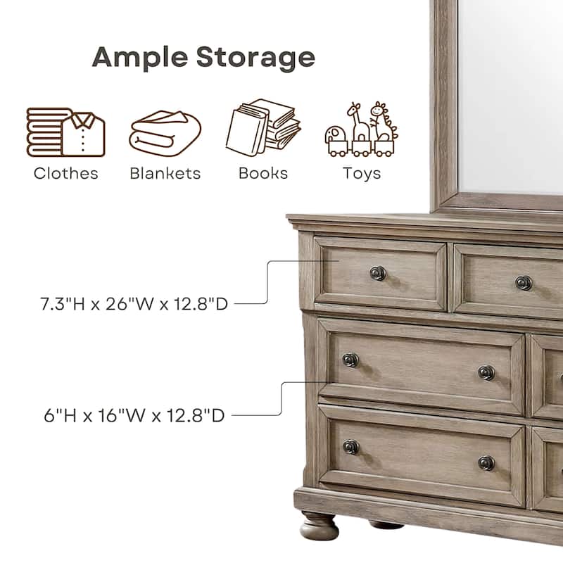 Nahkohe Transitional Grey Wood 2-piece Nightstand and Dresser Set by Carbon Loft