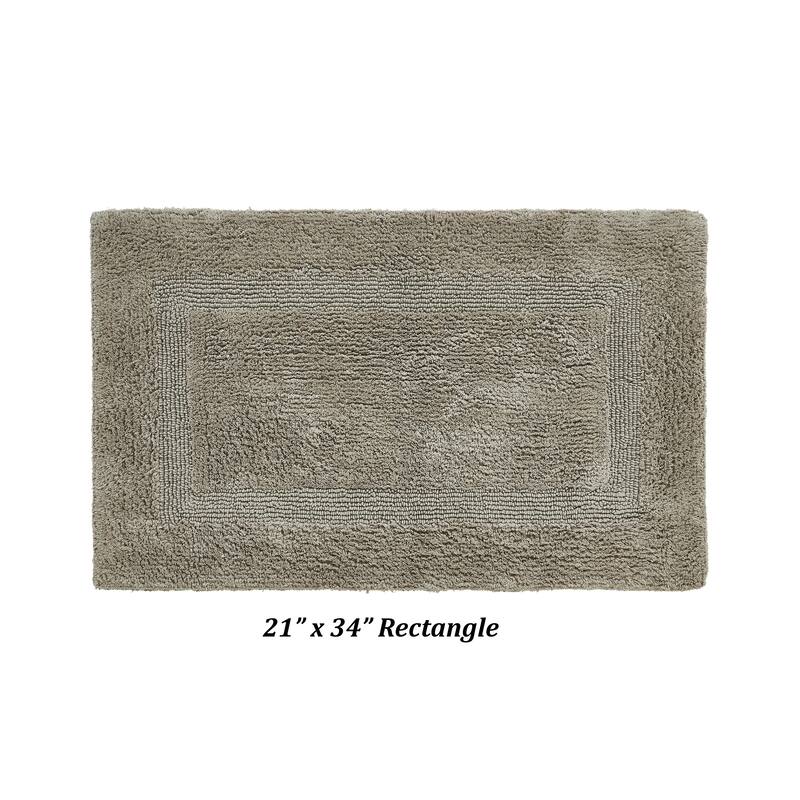 Better Trends Bath Rugs 100% Cotton Reversible Highly Water Absorbent Bathroom Rug for Shower, Sink, Bath Mats - Lux Collection