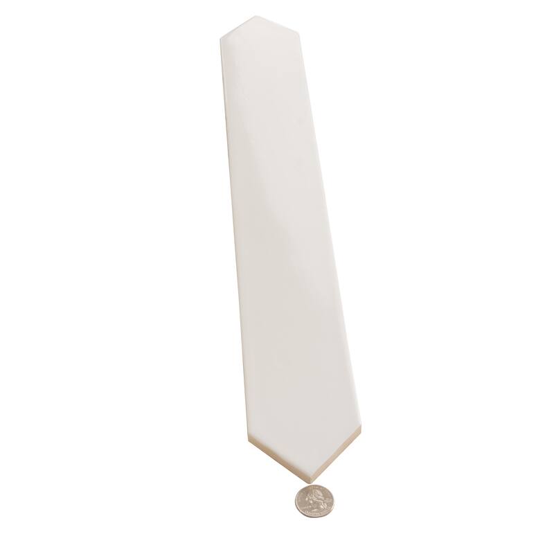 Apollo tile 3" x 19" Terralis Glossy Pearl White Porcelain Tile (7.65 sq ft/case) - 20 Pack