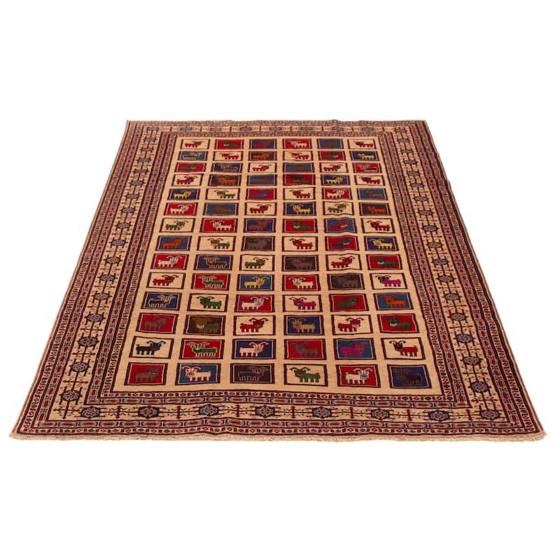 Teimani Tan Rug 6'7" x 8'8" - 6'7 x 8'8