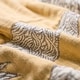 preview thumbnail 19 of 24, 100% Cotton Jacquard Throw Blanket, Paisley Floral Breathable Lightweight Soft Bed Sofa Blanket
