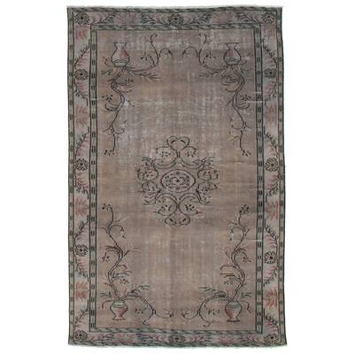 ECARPETGALLERY Hand-knotted Color Transition Grey Wool Rug - 5'5 x 8'6