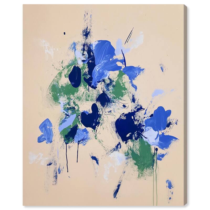 Sapphire Scrawl Canvas by Art Remedy, Gallery Wrapped - 16" x 20"