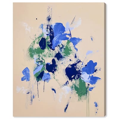 Sapphire Scrawl Canvas by Art Remedy, Gallery Wrapped