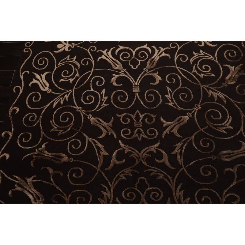 6x9 Hand Knotted New Zealand Wool Chocolate Tibetan Pile Rug - 6' x 9'