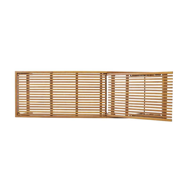 Outdoor Solid Wood Frame Slat Recliner