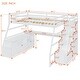 preview thumbnail 39 of 44, Full Size Loft Bed with 7-Drawers, 2-Shelves, Desk, and Playhouse Design - Sturdy Pine Wood Frame with Grey Finish for Kids