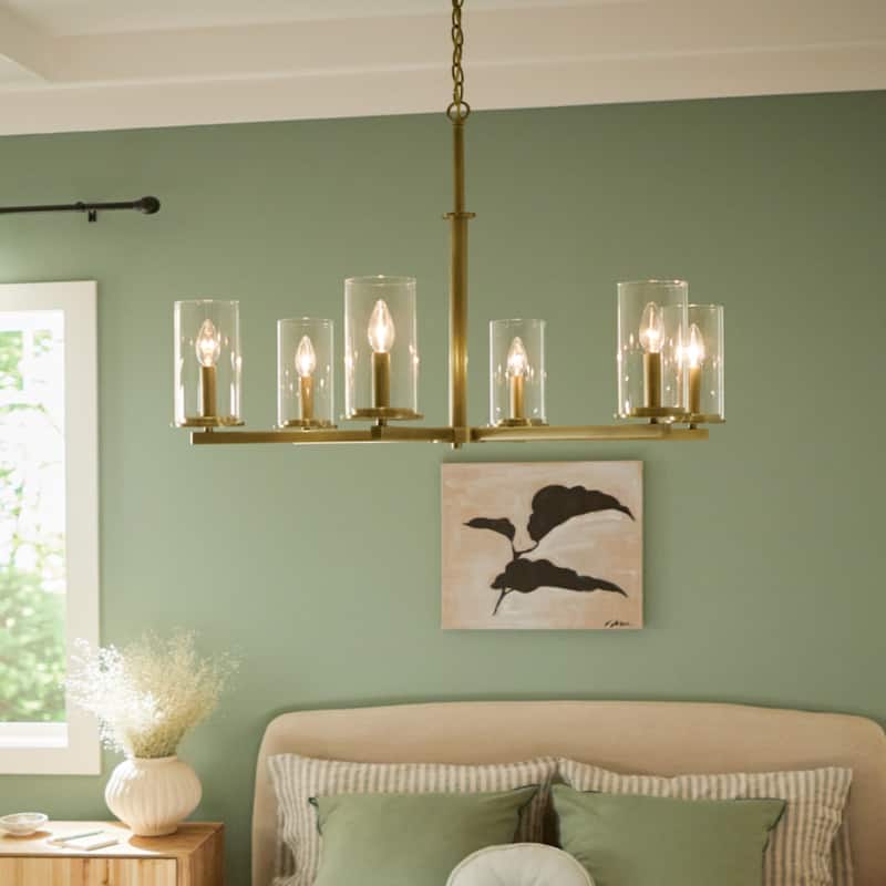 Kichler Lighting Crosby 32.25 in. 6-Light Clear Glass Chandelier