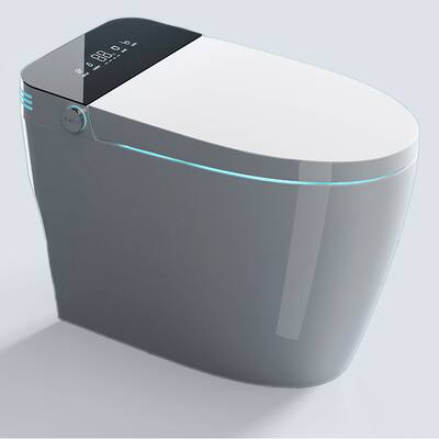 Smart Toilets with Heated Bidet Seat, Portable toilet with bidet built in AUTO Open&Close, Bidet toilet with Dryer