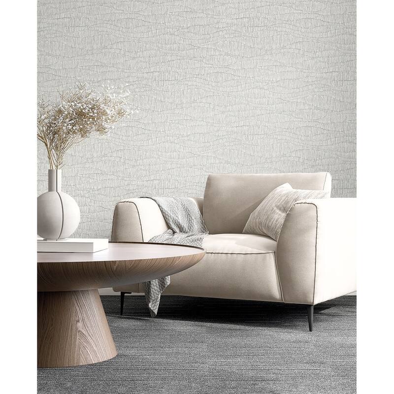 Seabrook Designs Tatiana Waves Non-Woven Unpasted Wallpaper