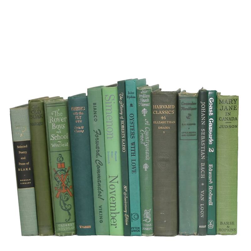 Books Green Decorative Petite Vintage Boxwood ColorPak