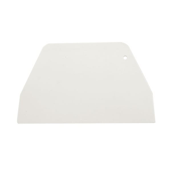 19cm x 12.5cm Flat Plastic Cake Decorator Dough Pasty Scraper Tool - White - 7.5" x 4.9" x 0.2" (L*W*H)
