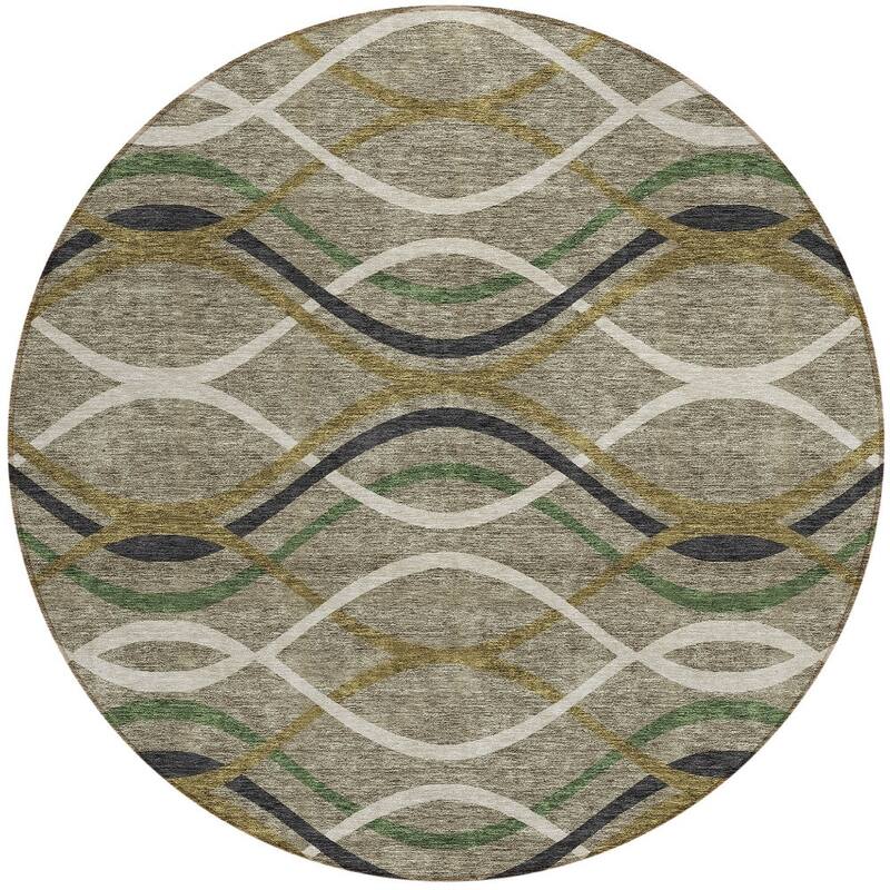HomeRoots Abstract Transitional Rectangle Outdoor Rug