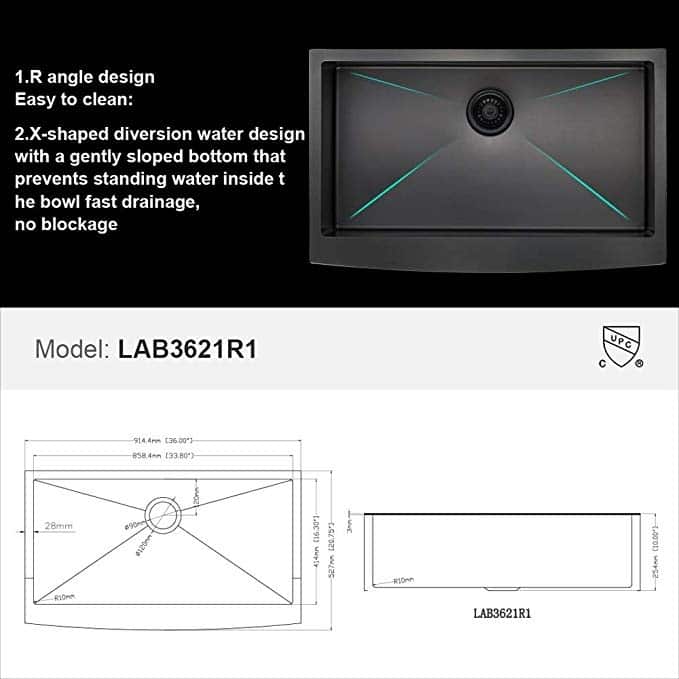Farmhouse Deep Single Bowl Stainless Steel Kitchen Sink