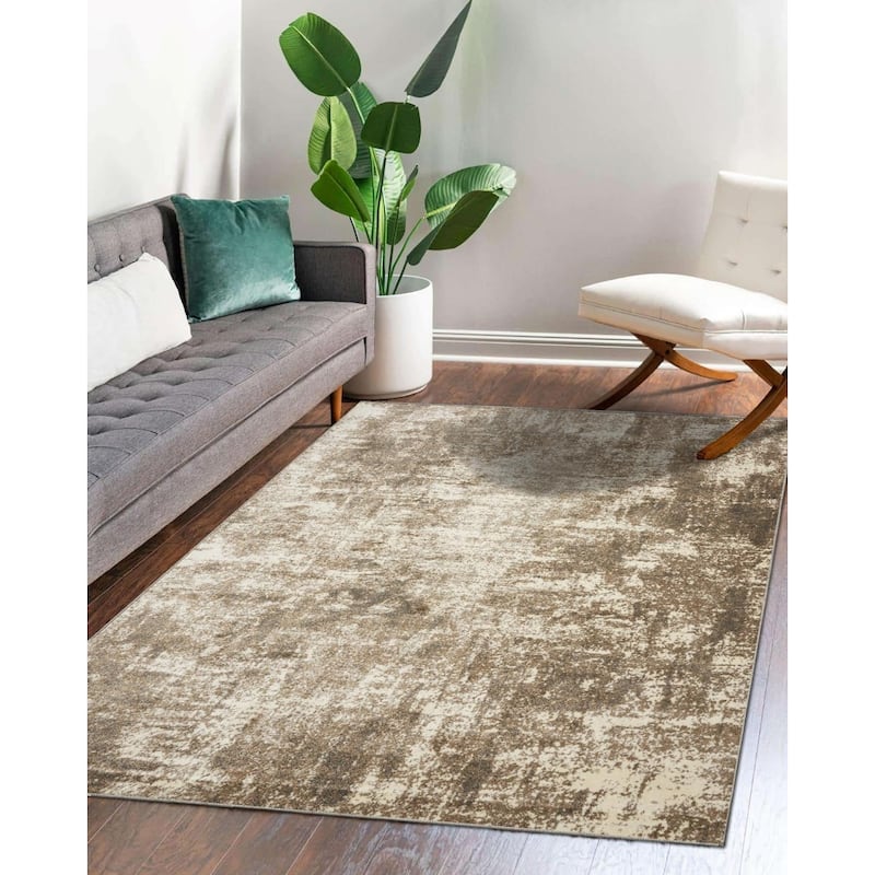 Luxe Weavers Modern Artistic Abstract Area Rug - 2'x7' - Beige