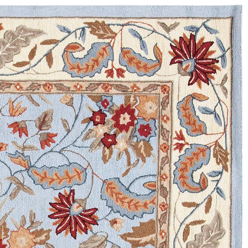 Boho Area Rug Wool Pile Modern Transitional Rug Soft Comfort Floor Decor - 66 x 66