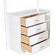 preview thumbnail 106 of 108, Kids Loft Bed Elegance Teddy Fleece Loft Bed with Full Length Guardrail, Storage Shelf, 4 Drawers, and Convertible Desk