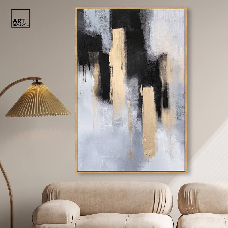 Onyx and Aureolin II Canvas by Art Remedy