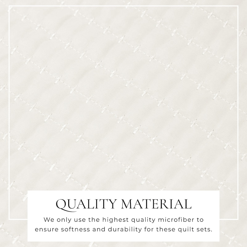 Linery & Co. Detailed Channel Stitch Microfiber Quilt Set With Shams.