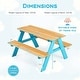 preview thumbnail 3 of 8, Kids Picnic Table Set Children Outdoor Wooden Table with Bench Seats - See Details