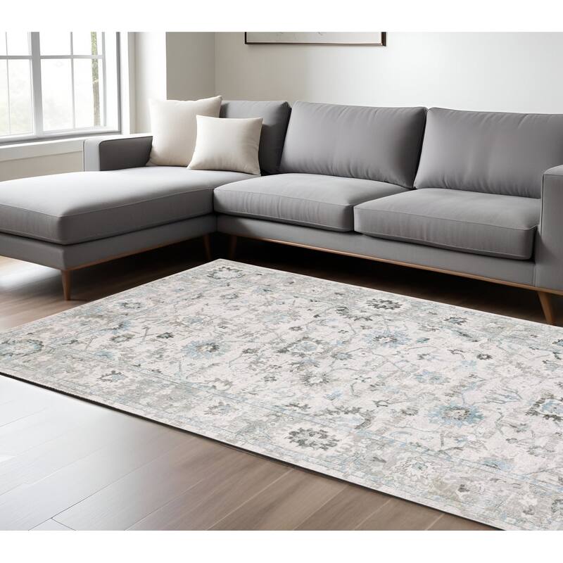 HomeRoots Oriental Traditional Rectangle Area Rug - 107.87 in. x 71.65 in.  x 0.39 in.