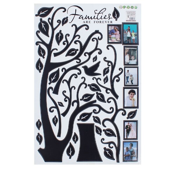 Living Room Detailing Black DIY Mural Family Photo Tree Wall Sticker 5.5Ft x 4Ft
