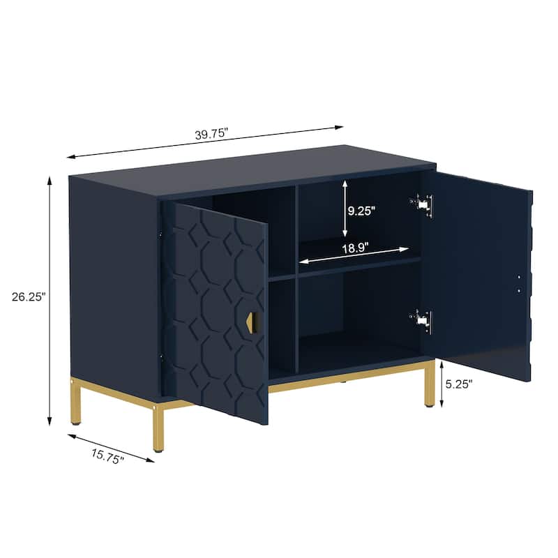 Clihome 40-inch Two Door Glossy Media Storage Cabinet/Buffet