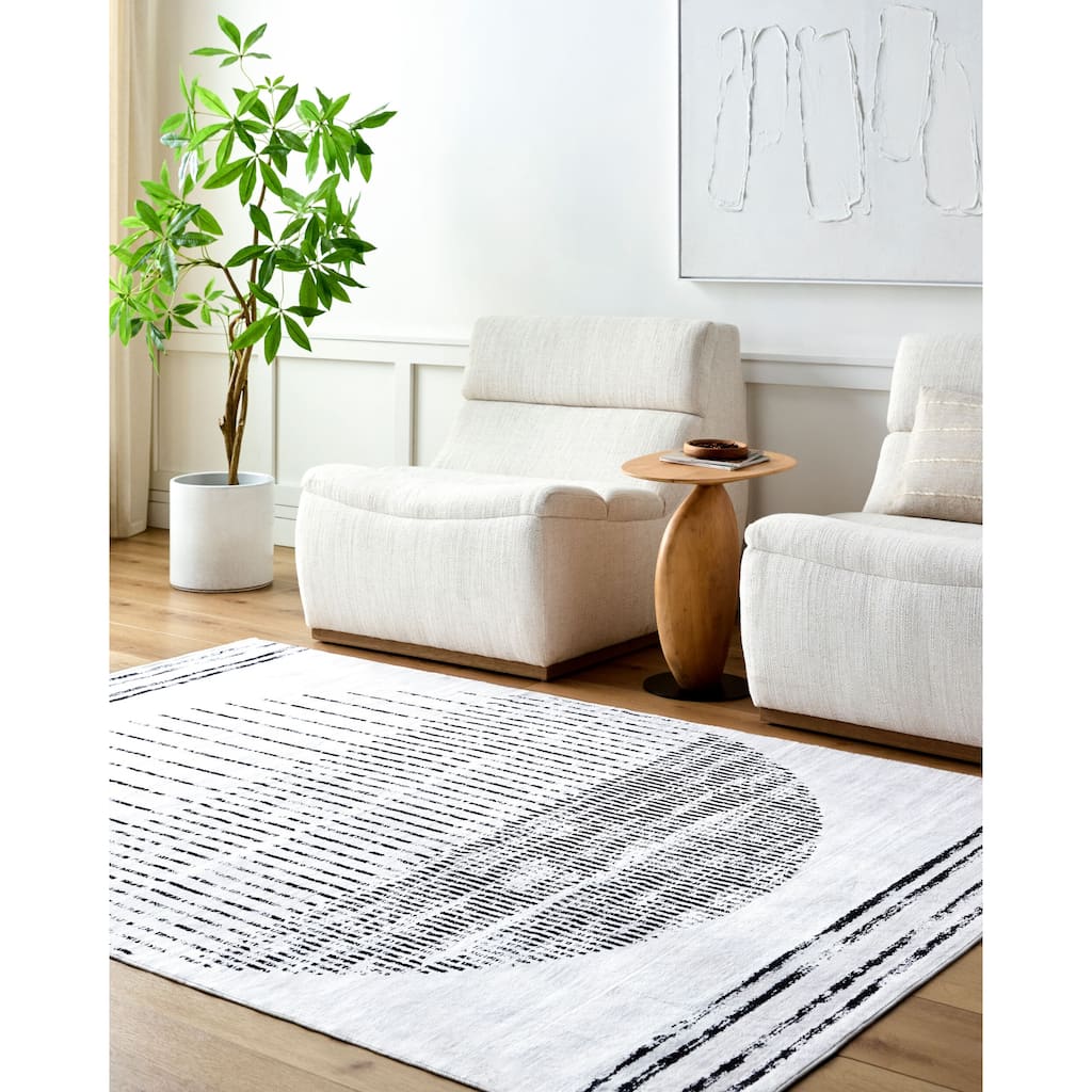 Livabliss Scandinavian Lavable Ombre Washable Area Rug