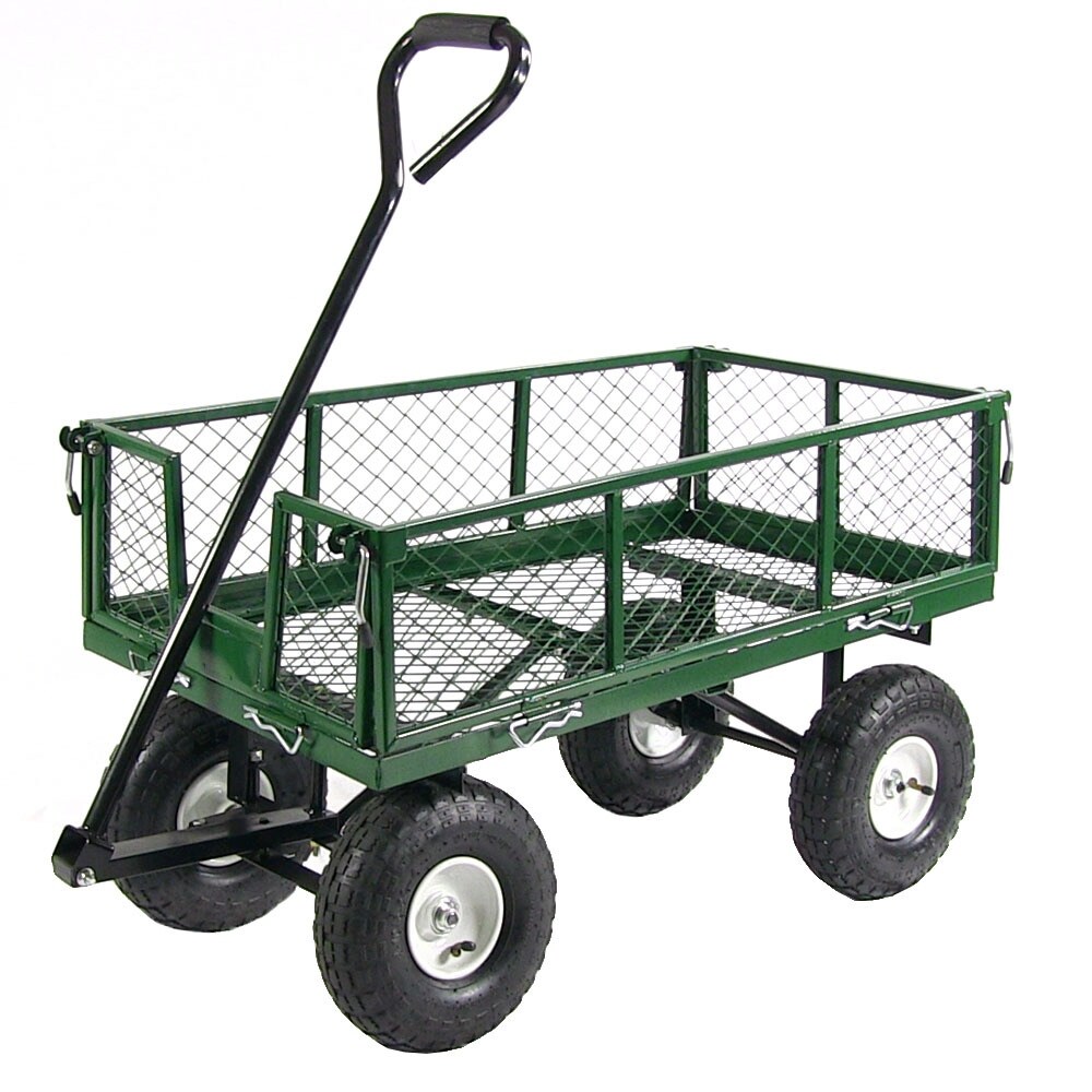 Utility Cart w/ Folding Sides & Liner 400lb Capacity - Multiple