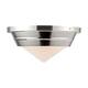 Option Polished Nickel / Matte Opal Glass