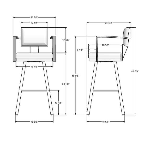 Amisco Akers Swivel Bar Stool