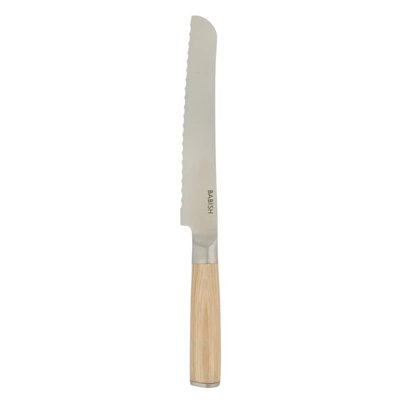 Babish High Carbon 1.4116 German Steel Full Tang 8-Inch Bread Serrated Knife for Slicing Bread, Crusting & Artisan Loaves
