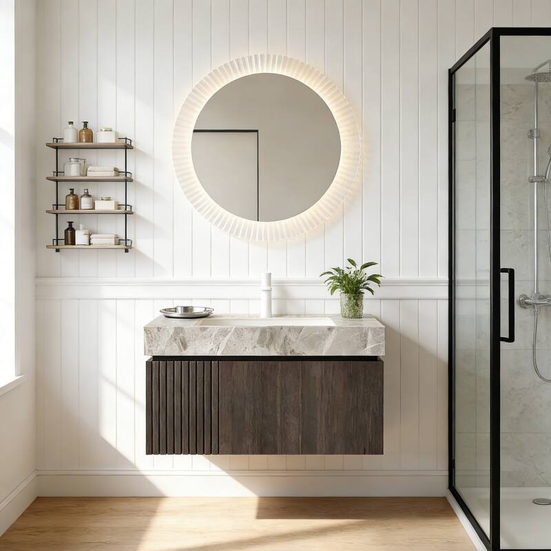Floating Bathroom Vanity with 1 Pre-drilled Faucet Holes